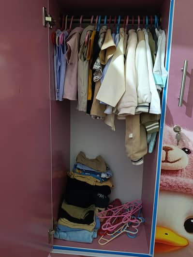 Kids wooden wardrobe | 2 doors + 2 Drawers | cute duck Design