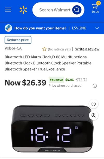 Bluetooth Speaker with Alaram clock. original amazon Product UK.