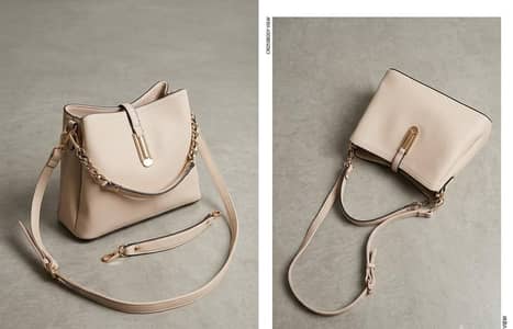 crossbody BEIGE bucket style