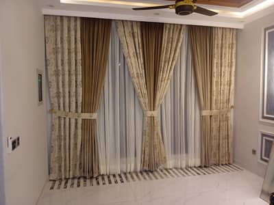 double colour curtain with shifoon