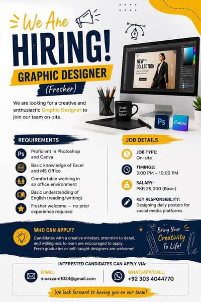 HIRING GRAPHIC DESIGNER