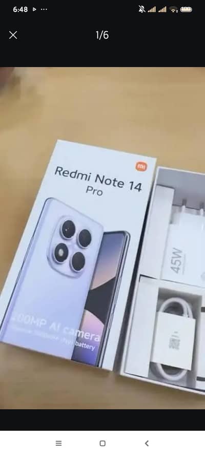 Redmi 14pro 12/512 45wat charger
