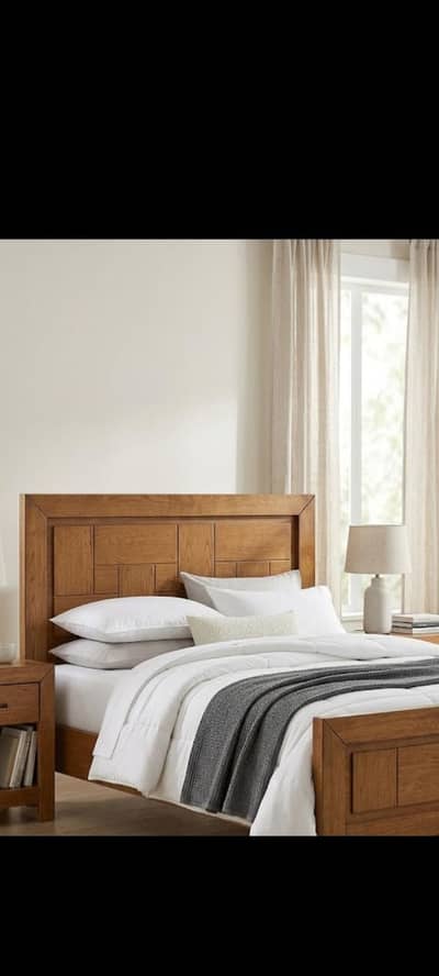 wooden bed