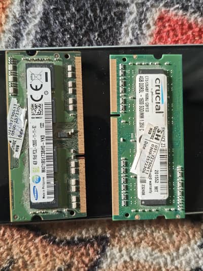 4+4 GB laptop ram for sale