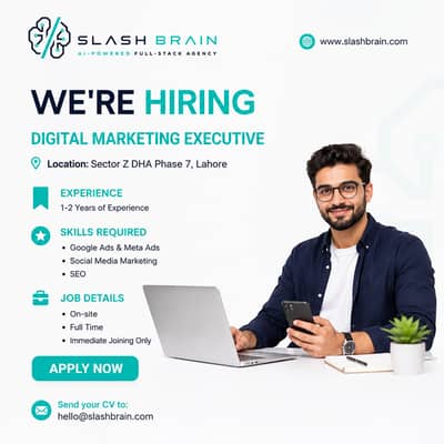 HIRING: Digital Marketing Executive at Slashbrain