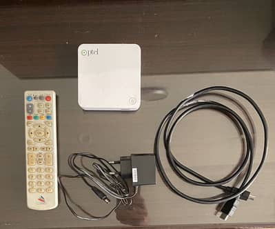 PTCL smart tv box + Remote + adapter + HDMI cable