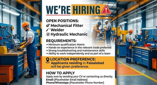 mechanical fitter/welder/hydraulic mechanics