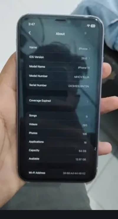 URGENT SALE ( IPHONE 11 ) 64 GB NON PTA JV