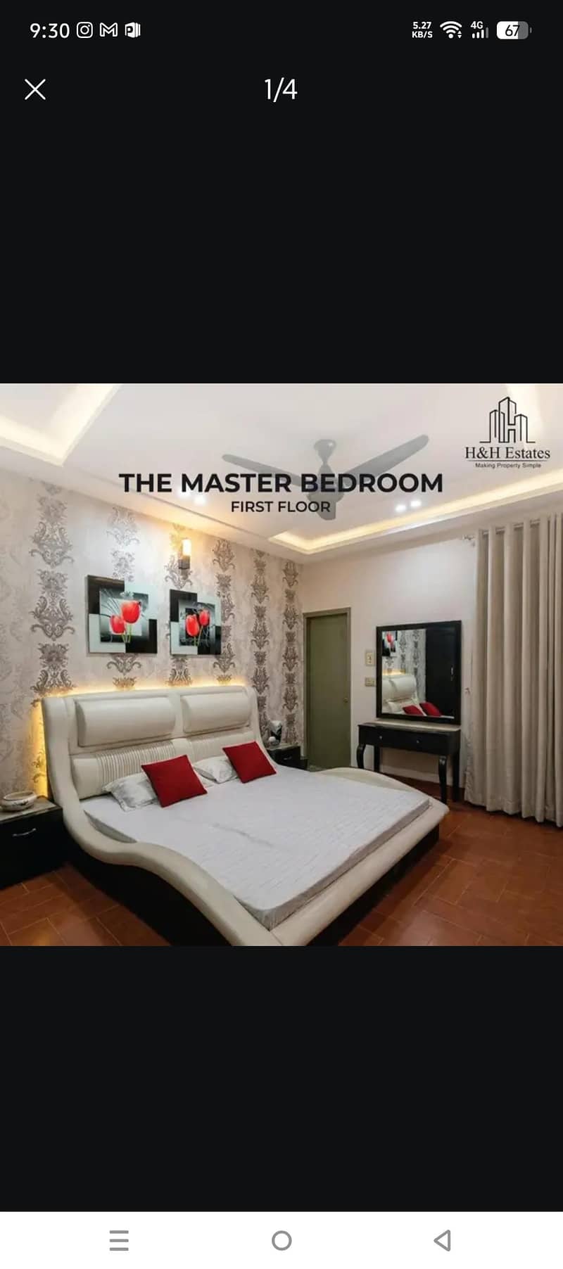 Bed set with side table and dressing table 0