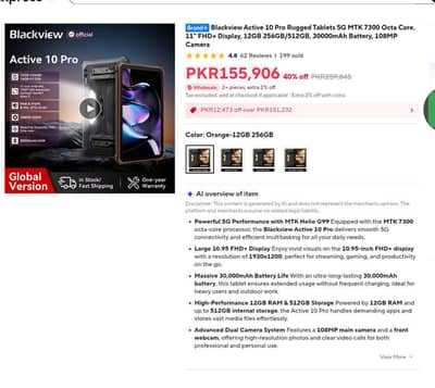 BLACKVIEW ACTIVE 10 PRO ( best  rugged tablet import from china)