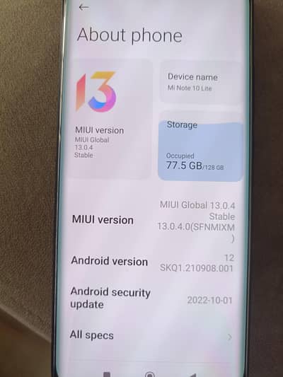 Xiaomi Mi 10 Lite