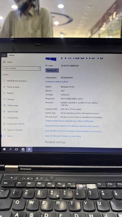 Brand: Lenovo  Condition: Used  Processor: Intel Core i5  RAM: 4 GB