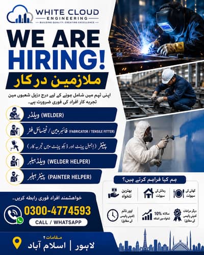 White Cloud Engineering is Hiring | Welders, Fabricators, Tensile