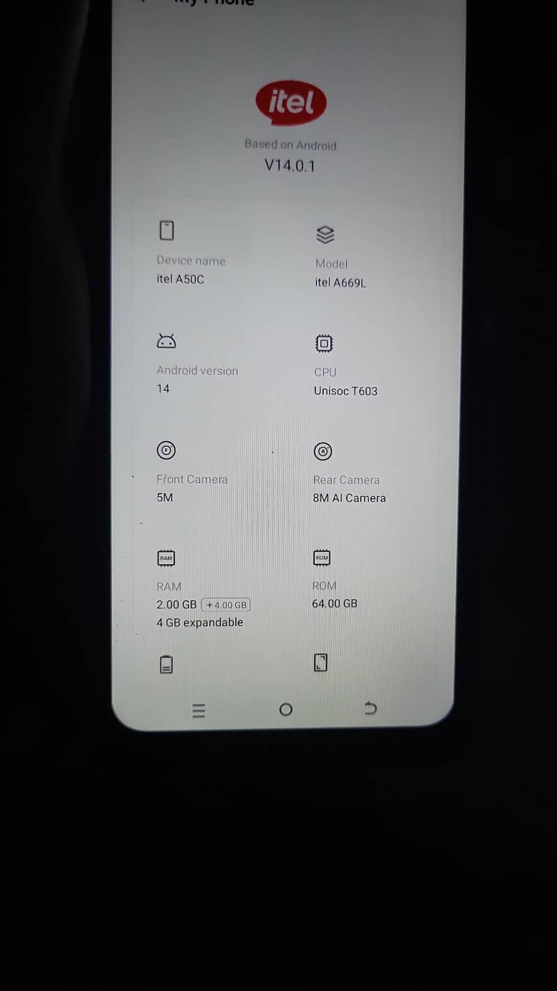 Itel A50C 5