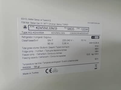Bosch Large size fridge