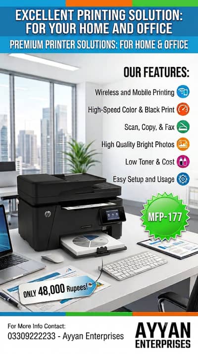 HP laserjet color printer mfp 177 for sale