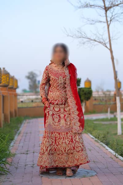 Heavy Bridal Lehenga for Barat | Maroon/Red | Worn Once | Excellent