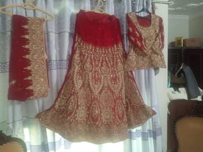 Beautiful Crimson Red Lehnga with Heavy Dabka Embroidery