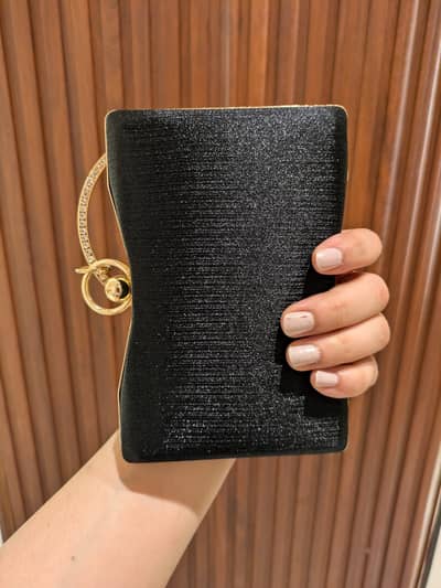 Midnight Black Clutch