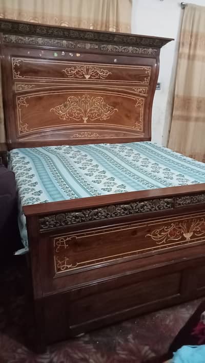 King size Bed Without Mattress  Side tables + Dressing Table.  Forsale