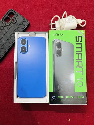 Infinix Smart 10 with box and charger WhatsApp 03262535680