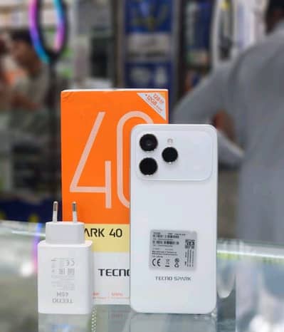 Tecno Spark 40 (White, 6+6/128GB) - Mint Condition