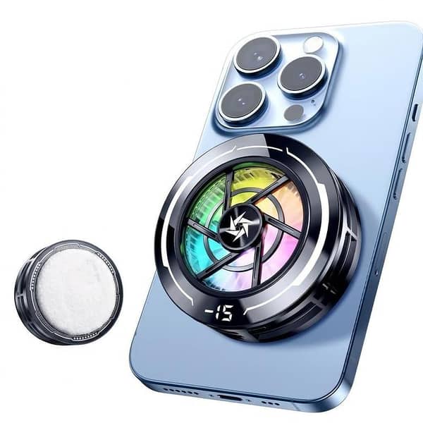 SL70 Mobile Cooling Fan for Gaming: Semiconductor Phone Cooler with RGB LED Lights