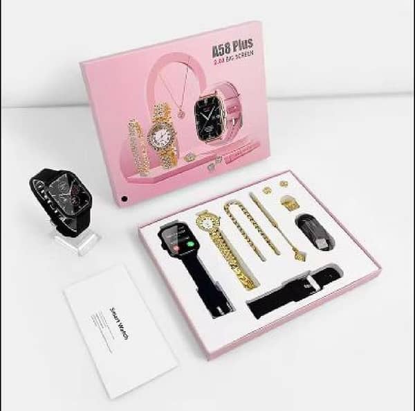 A58 Plus Ladies Combo Jewellery Set: Necklace, Earrings, Bracelet & Ring Gift Set