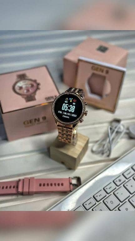 GEN9 Premium Ladies Smartwatch with HD Display, Diamond Metal & Silicon Strap, Heart Rate Monitor, Fitness Tracking & Gift Edition