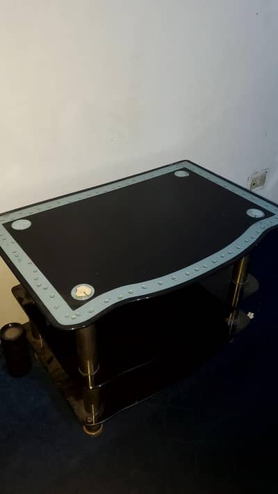 Modern 3-Tier Glass  TV Console