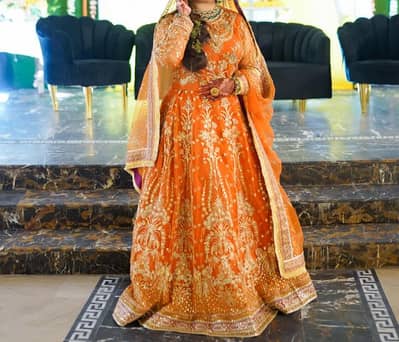 Mehndi Bridal Dress by Akbar Aslam