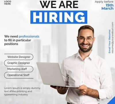 we are hiring serious staff for job