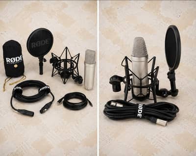 Rode NT1 A Condenser Microphone with Wire Pop Filter and Stand