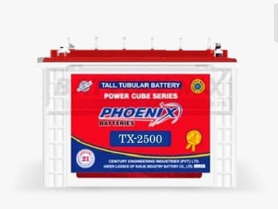 Phoenix Tx2500 230 AMP Tubular Battery, Best Suitable for Solar Backup