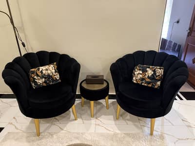 Black coffee chair set