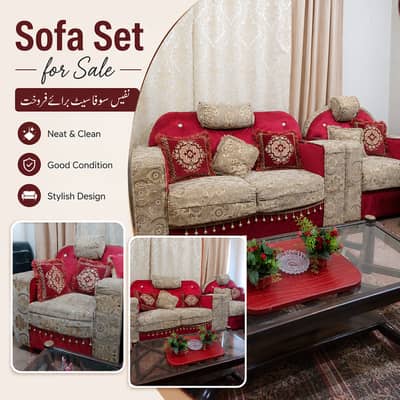5 Seater Stylish Sofa Set in Good Condition