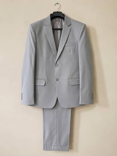 Men's Gray Formal Coat Pant – Size 34