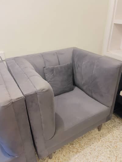 2 sofas. Each one is 1-seater