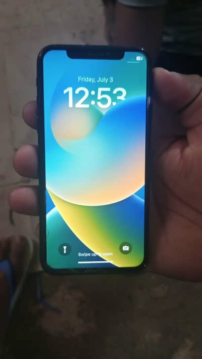 Apple iPhone X Bettry change. condition10/7. color black . back damage