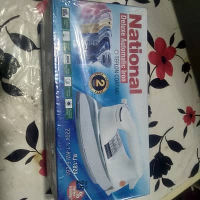 National Delux Automatic Iron with teflon coating price is nagotiable