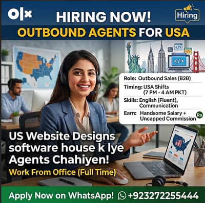 Hiring Outbound Sales Agents - US Website Designing Project