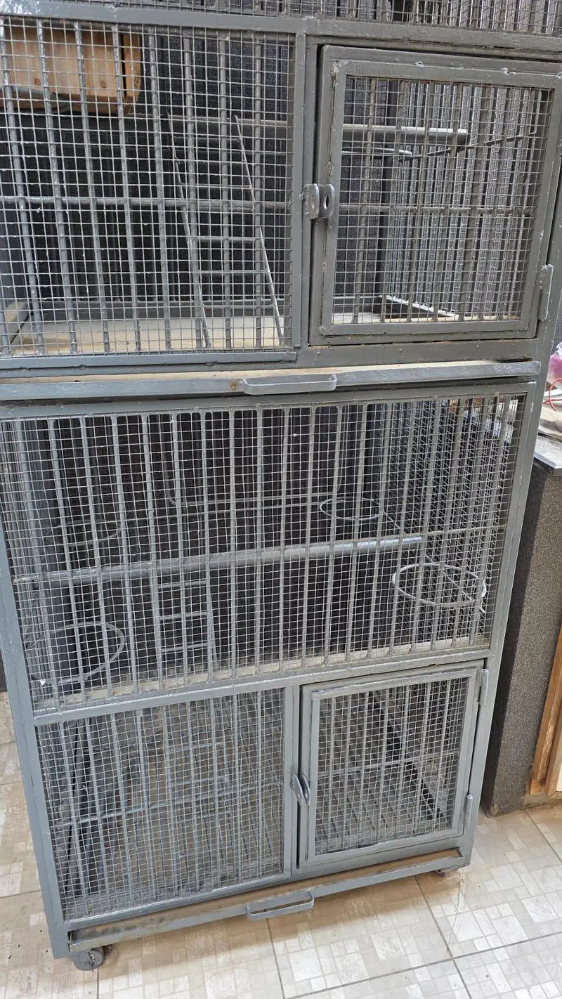 Heavy Duty Pure Iron Bird & Pet Cage 2 Compartments Strong Iron Build — photo 3