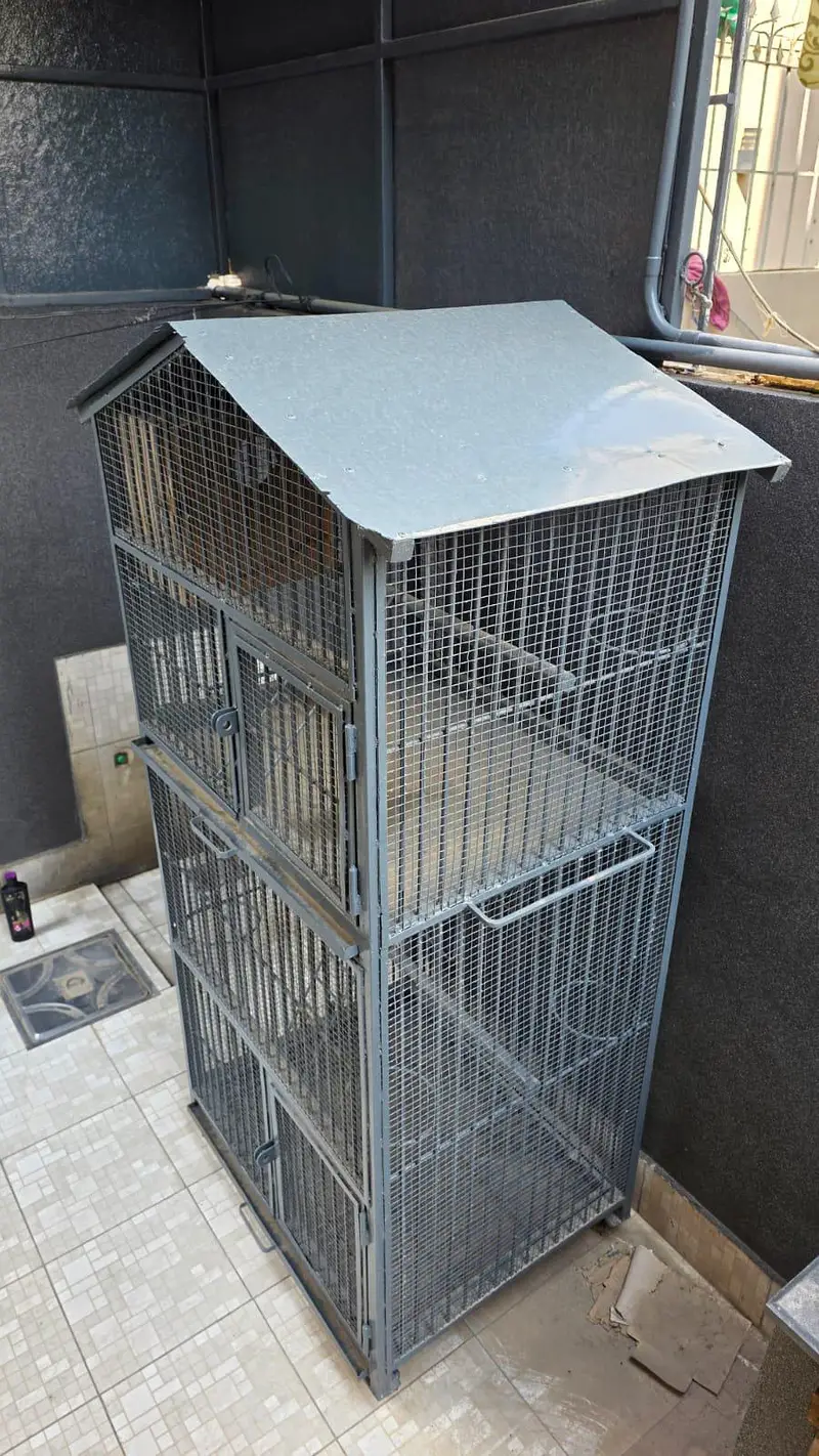 Heavy Duty Pure Iron Bird & Pet Cage 2 Compartments Strong Iron Build — photo 10