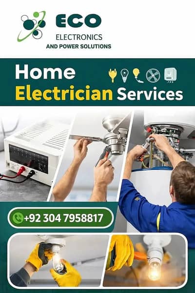 Electrician for home and office/Professional electrician/UPS&AC repair