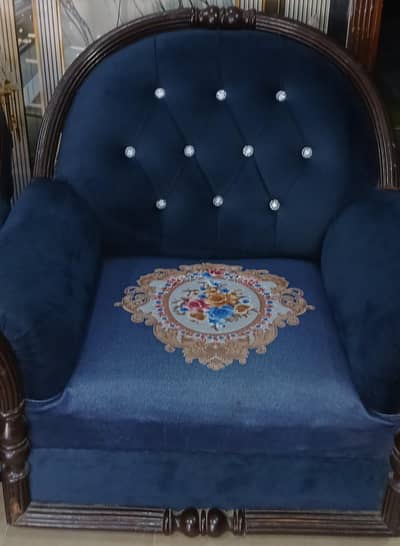 blue colour sofa set