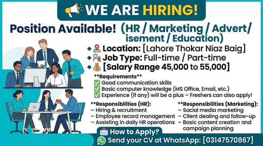 Marketing Staff Required