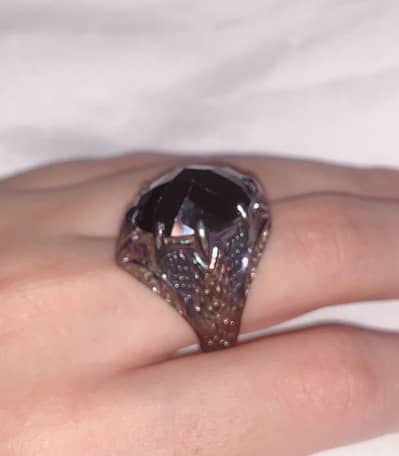 Men’s Black Stone Eagle Ring
