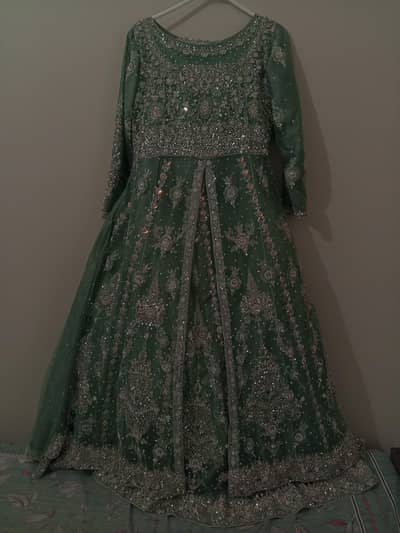 heavy bridal long maxi  colour mintgreen
