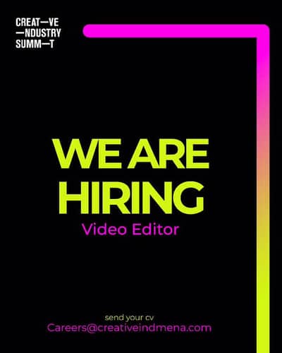 We are hiring a video editor
