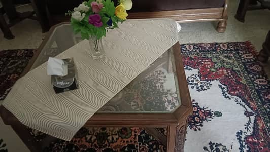 3 tables with glass